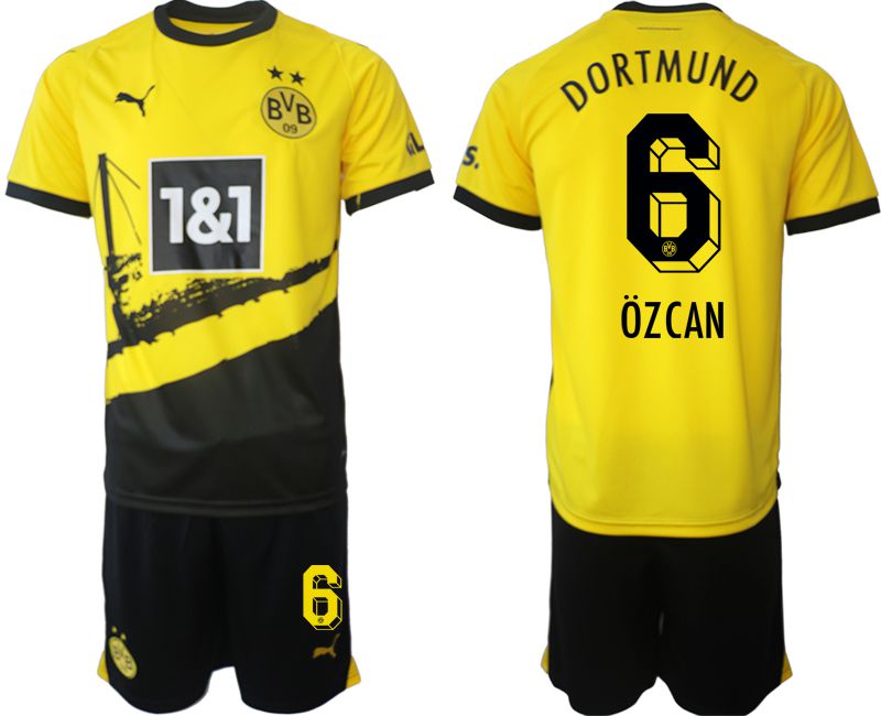 Men 2023-2024 Club Borussia Dortmund home yellow #6 Soccer Jersey